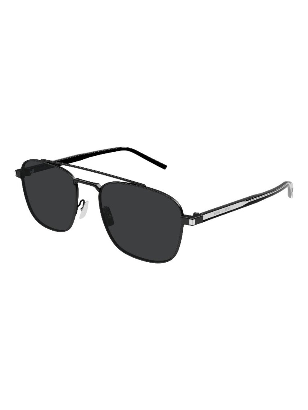 New Saint Laurent Unisex Sunglasses Black Square Lens Metal Frame SL 665 001 56